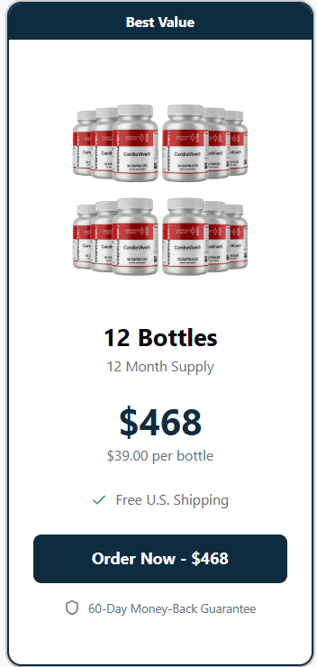 cardiovive 12 bottles price