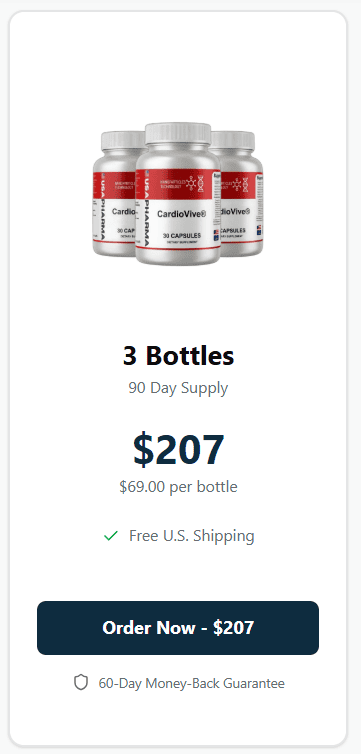 cardiovive 3 bottles price